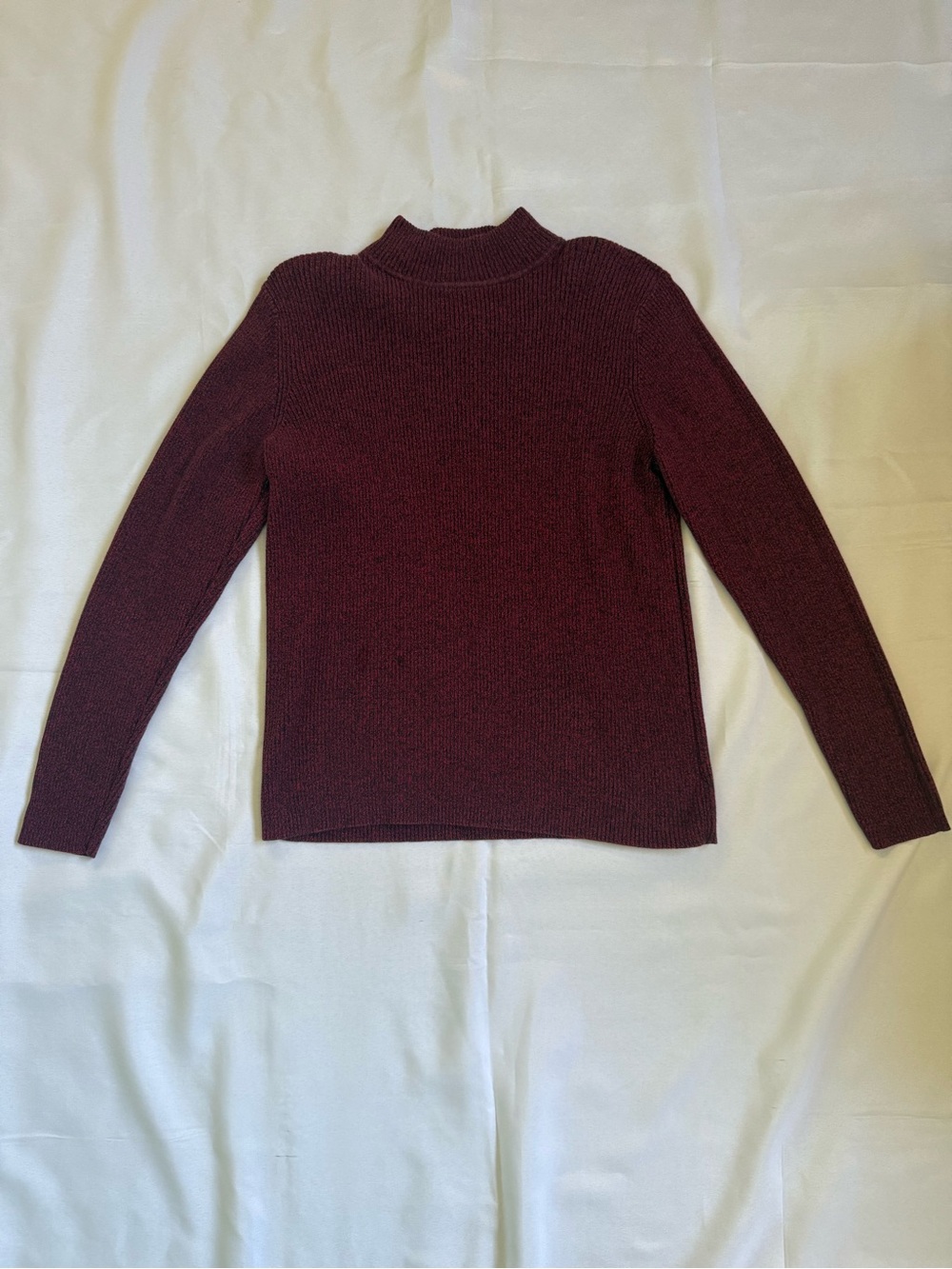 Karen Scott Burgundy Cowl Neck Sweater